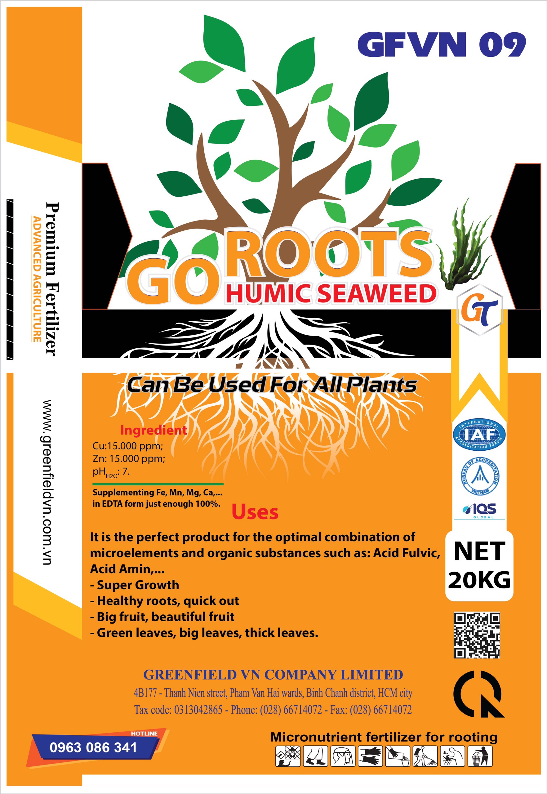 GO ROOTS (HUMIC RONG BIỂN)  20KG - GFVN 09